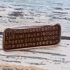 McDonald's Crew Employee Pin - Two All Beef Patties Special Sauce Big Mac