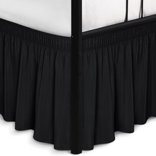 Biscaynebay Wrap Around Bed Skirts with Split Corners for Full Beds 14 Drop, ...