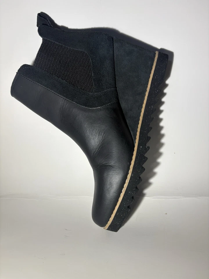 Botas resistentes al agua TOMS para mujer talla 7 Maddie negras con suela de cuña Foto 3 de 4