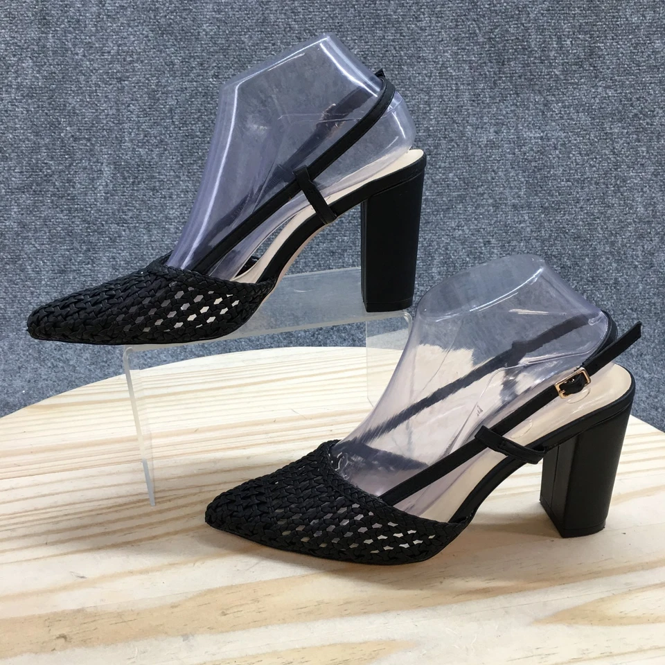 Zapatos de tacón Jessica Simpson para mujer 8,5 M Nyara informales con cordones negros Foto 2 de 4