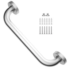 12 Inch Satin Brushed Nickel Shower Grab Bar - 1" Diameter, iMomwee Stainless...