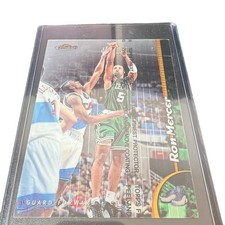 Topps Finest 1997-98 Rookie Ron Mercer #198 Boston Celtics Basketball Jumbo Card. rookie card picture