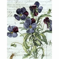 Botanical Floral #3 | A4 Mulberry Rice Paper | Paper for Decoupage