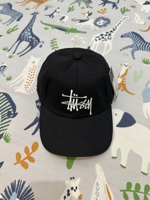 Stussy Big Logo Low Pro cap hat - Black for sale online | eBay