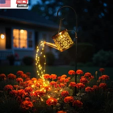 Solar Garden Lights Outdoor Decoration, Metal Solar Watering Can Lights Outdoor 