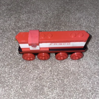 Custom 3d Printed Wooden Railway Frisco Train Red White Engine Toy Read - Image 1 of 4