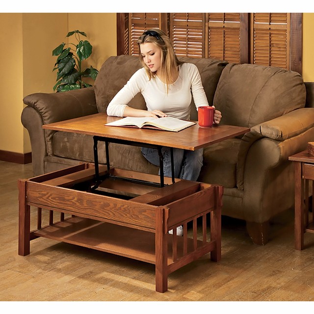 Sauder 420421 Coffee Table Furniture Carson Forge Lift-top ...