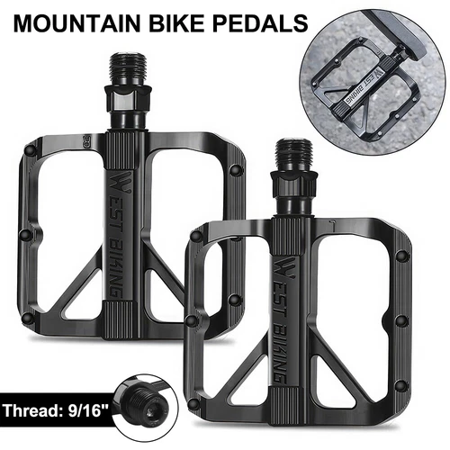 2pc Road/MTB Bike Pedals Aluminum Alloy Bicycle Pedals Mountain Bike Pedal 9/16"
