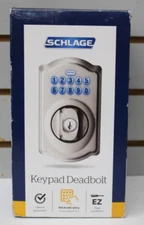 Schlage BE365VCAM619 Camelot Keypad Deadbolt - Satin Nickel NEW