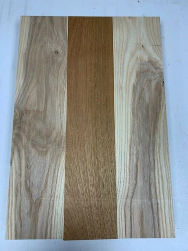 White Ash + Mahogany Electric Guitar Body Blank 3 Piece Glued body 21" x 14" x2" - Picture 5 of 7