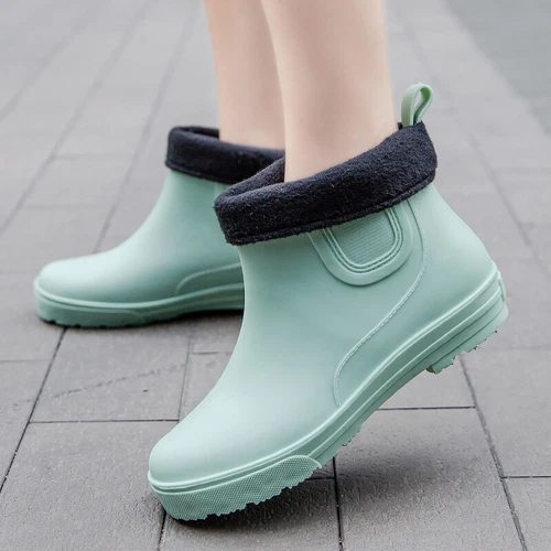 Stivali donna larghi polpaccio comodi in gomma stivali da pioggia donna stivali da pioggia slip on outdoor - Foto 15 di 49