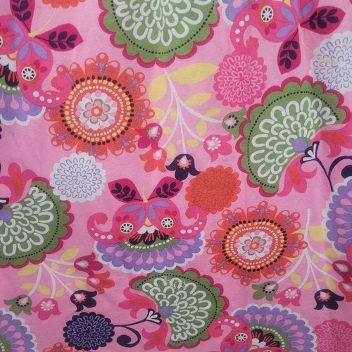 Hanna Andersson Dress 130 Sz 8 Pink Floral Long Sleeve Girls Paisley - Picture 3 of 4