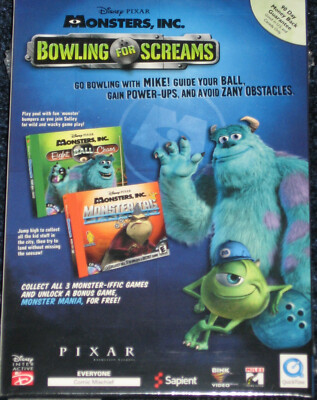 NEW Disney Pixar Monsters, Inc. Bowling for Screams Game MAC or PC