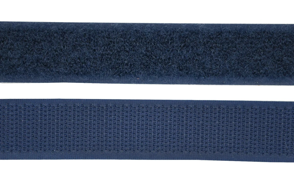 GIM Klettband dunkeblau 20 -100mm breit je 1m Klettband Haken- und Flauschband