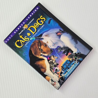 Cats Dogs (DVD, 2001, Full Frame Version) Jeff Goldblum, Elizabeth