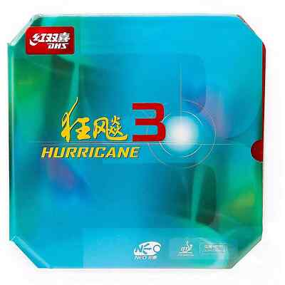 #ad DHS NEO Hurricane 3 Rubber Table Tennis Pips In Rubber Sponge 39° 2.15mm Red $31.99