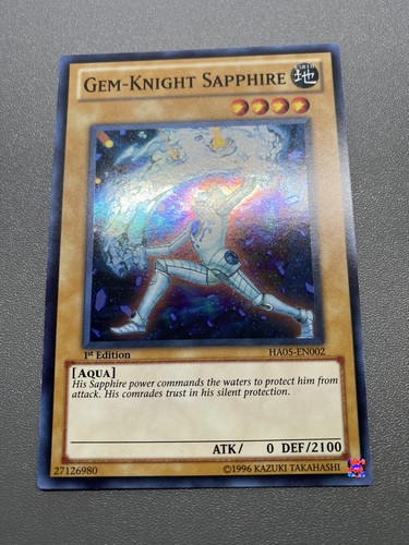 Yu-Gi-Oh! Gem-Knight Saphir super seltene 1. Auflage HA05-EN002 MP