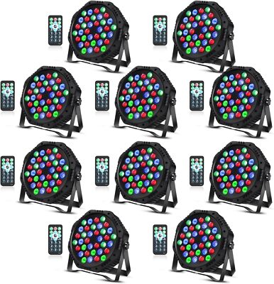 1-10PACK 360W 36 LED Strobe PAR Can Stage Lighting RGB DMX Party Disco DJ Lights