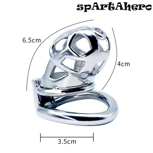 Male Stainless Steel Cage Chastity Device Metal Mamba Chastity Cage Belt Rings - Picture 6 of 13