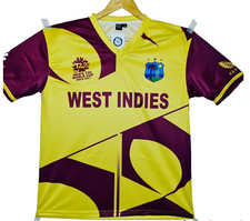 West Indies 2021 T20 Cricket Jersey World Cup Champions, Premium Fabric Replic