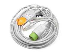Compatible Medtronic Lifepak12/20 One-Piece 3 Leads ECG EKG Cable AHA Pinch