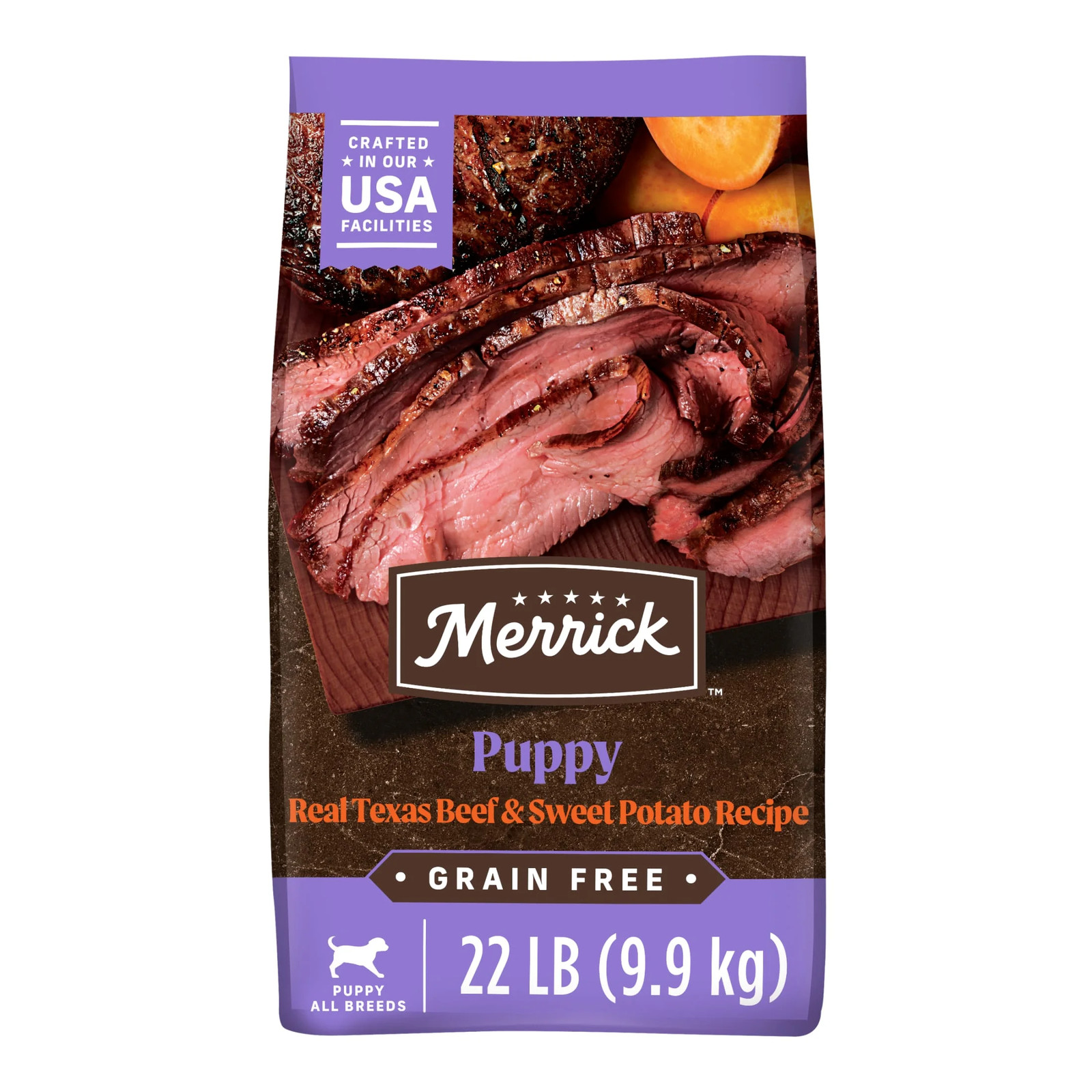 Puppy Grain-Free Dry Dog Food, High Protein Real Texas Beef 