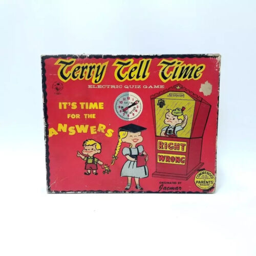 Vtg TERRY TELL TIME Electric Quiz Game w/ 6 Cards - Teaching Educational - Picture 2 of 5