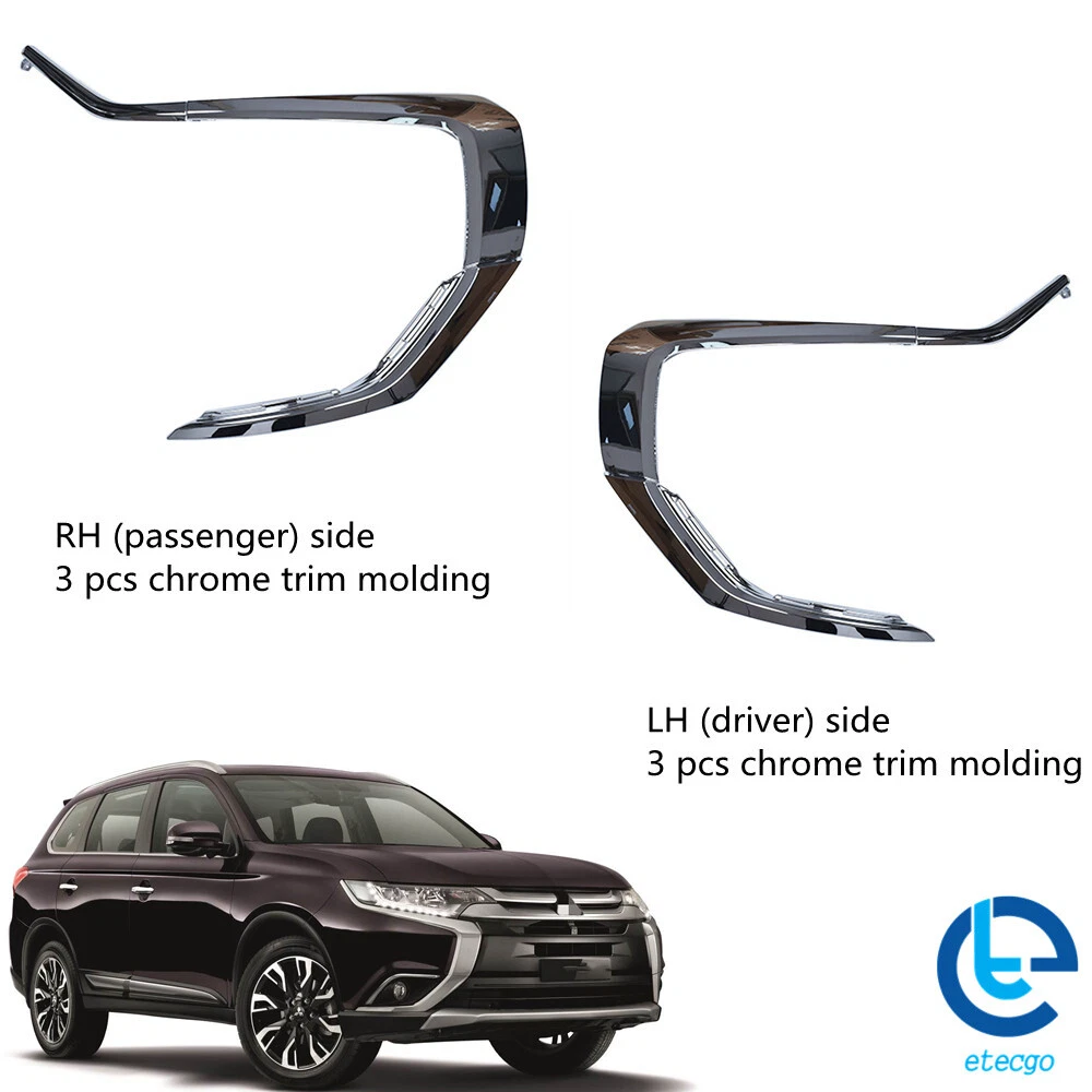 For 2016-2020 Mitsubishi Outlander Front Bumper LH+RH Side Chrome  