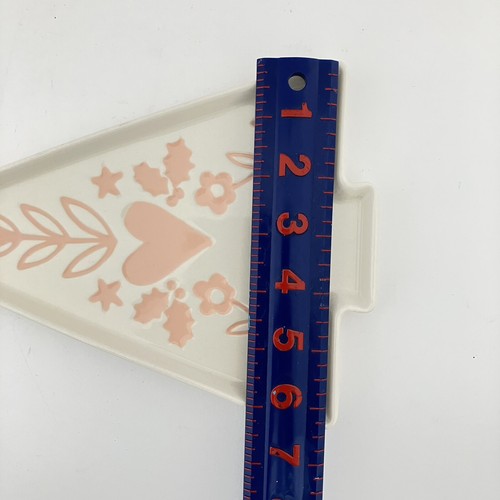 World Market Scandinavian Ceramic Plate Shaped Like Christmas Tree NEW No Box - Picture 6 of 16
