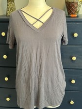 MTS WOMEN'S Blue SHORT SLEEVE T SHIRT DRESS SIZE L MADE IN USA (2871)