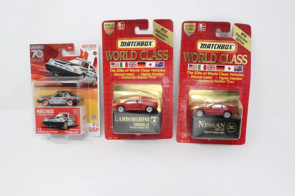 Lot of 3 Matchbox World Class Lamborghini Diablo Nissan 300 ZX Mustang LX SSP - Image 2 of 4