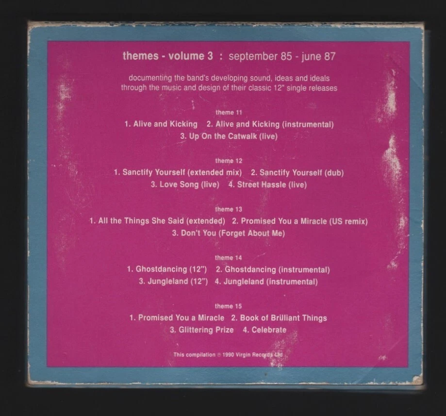 SIMPLE MINDS - THEMES VOLUME 3 - SEPTEMBER 85 - JUNE 87 - 5 CD'S EP'S - Bild 2 von 2