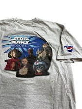 Vintage T Shirt Star Wars Episode 1 Darth Maul Pepsi Movie 90  s Promo XL EUC