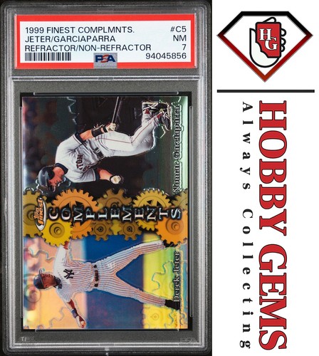 DEREK JETER NOMAR GARCIAPARRA PSA 7 1999 Topps Finest Complements Refractor C5