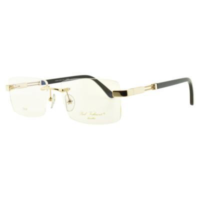 NEW!! PAUL VOSHERONT PV378 C1 Gold Rectangle Rimless Optical Frame Eyeglasses