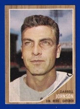 DARRELL JOHNSON reds 1962 TOPPS #16 EXCELLENT NO CREASES