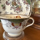 Kaolin Ware Bohemia  Floral Tea Cup & Saucer, c1818-46, Multicolored — photo 2
