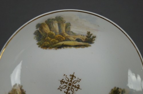 Davenport Castle Landscape Scene & Gold Coffee Cup & Saucer Circa 1858-1865 - Picture 7 of 10