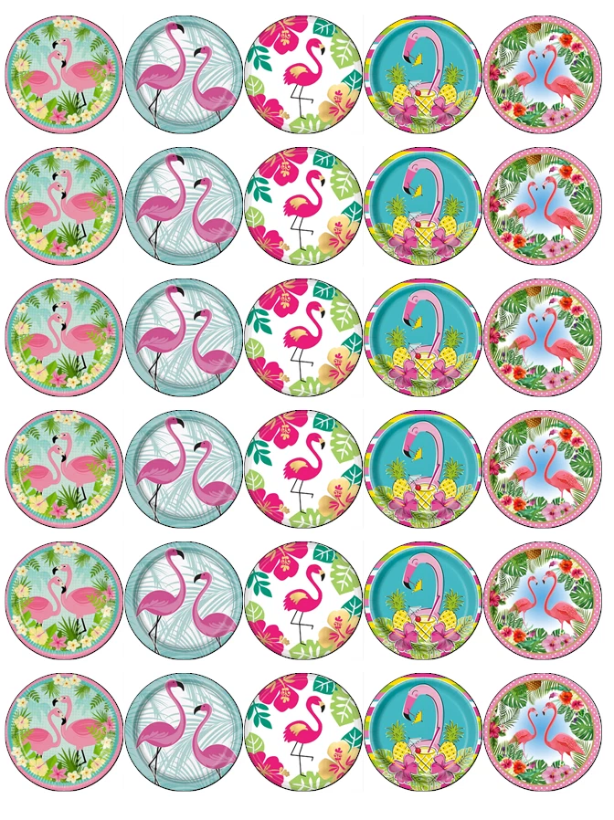 Flamingo Pink Essbare Cupcake Topper Essbare Backoblate Fairy Kuchendekoration - Bild 1 von 1