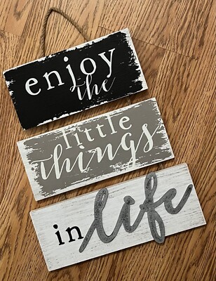 Enjoy the little things in life pressed board sign plaque Wall Hanging Decor