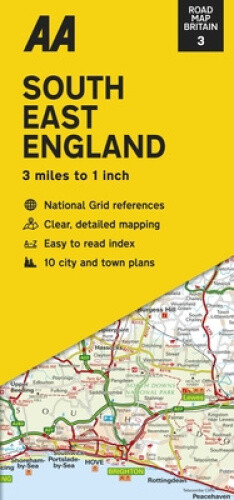 Thumbnail - Road Map Britain 3 South East England 1: 250 000 By Aa Publishing
