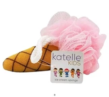 Katelle Rainbow Unicorn Bath Sponges – 2 Pack | Kids Exfoliating Mesh Loofahs