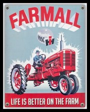 FARMALL FARM VINTAGE TRACTOR FARMER METAL PLAQUE TIN SIGN OTHERS ARE LISTED 2293