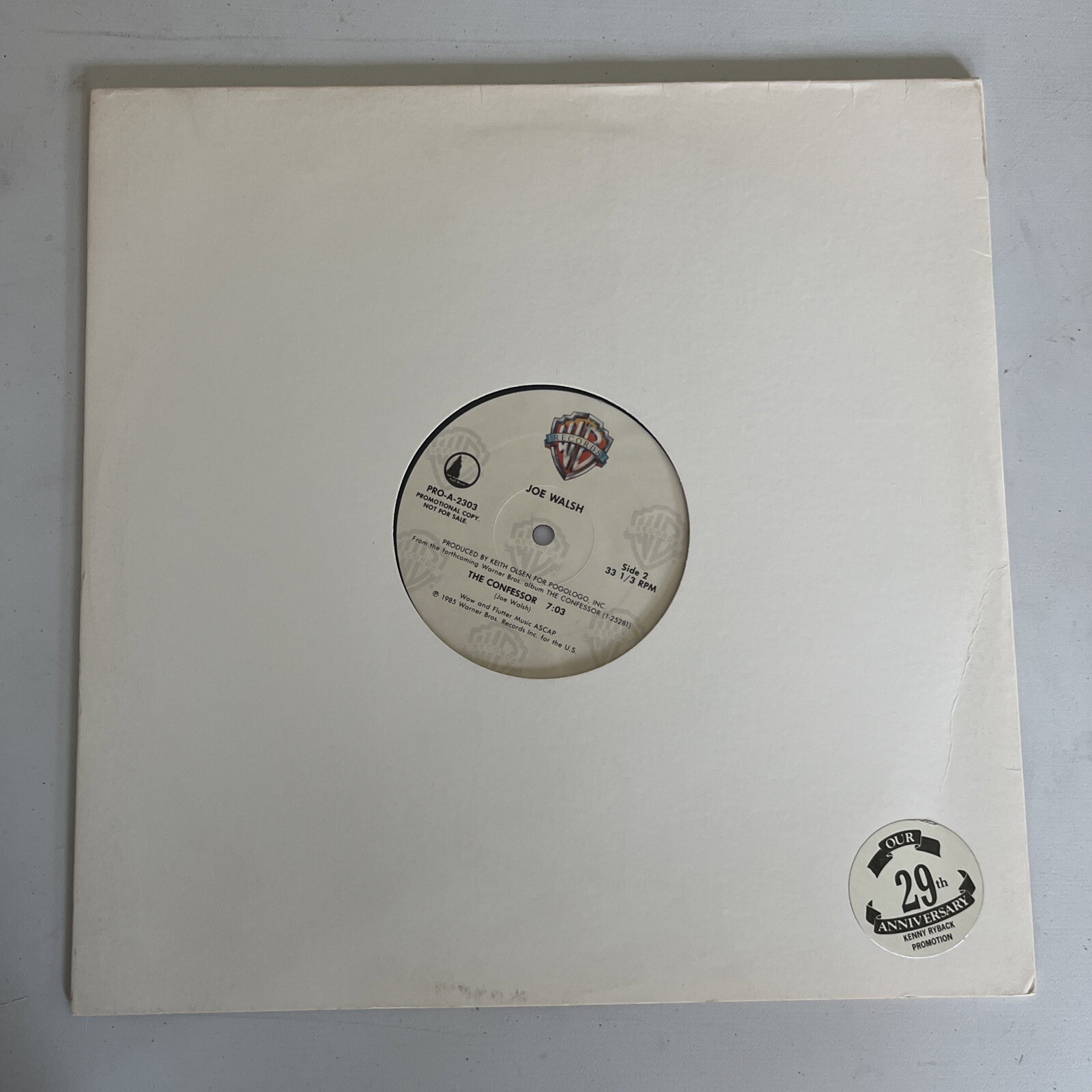 JOE WALSH ~The Confessor 1985 US Vintage 12