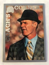 2000 Fleer Greats Of The Game Coach's Corner Tom Landry #94 Dallas Cowboys
