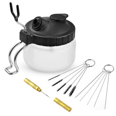 304ML Airbrush Reinigungstopf Glas Air Brush Halter Sauber Farbe Glas Flasche Kit