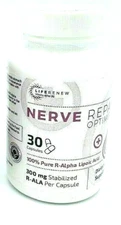 NEW Nerve Repair Optimizer Life Renew W/ Stabilized R-Lipoic Natural Acid 30 Ct.