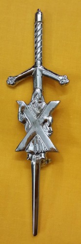 Scottish Kilt Pin Various Design Chrome/Highland Kilt Pins Metal 4''/Pin Brooch - Picture 24 of 36