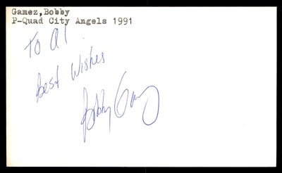 Bobby Gamez Baseball Index Card Signed Auto Autograph (no COA) *e1