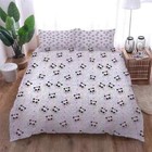 Round panda head 3D Print Duvet Quilt Doona Covers Pillow Case Bedding Sets